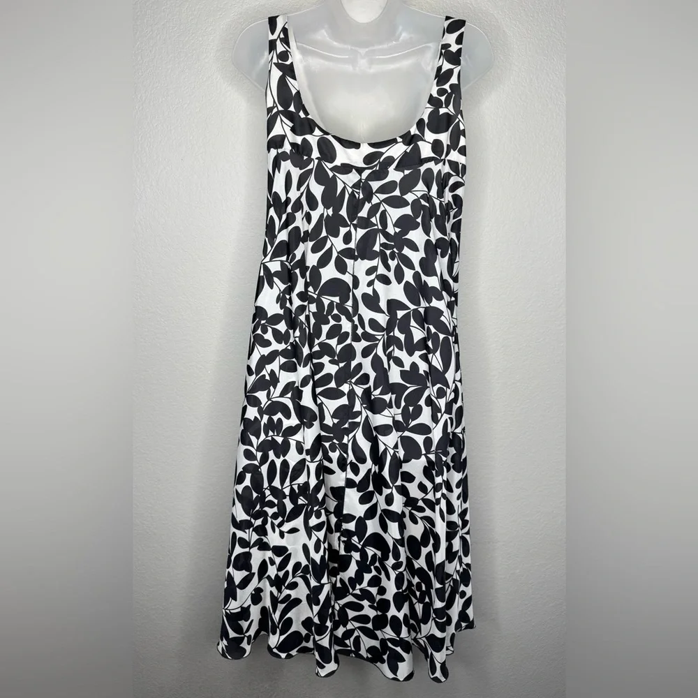 Dolce & Gabbana Leaf Print 100% Silk Babydoll‎ Dress | IT 42 US 6 Rare Designer - Picture 4 of 7